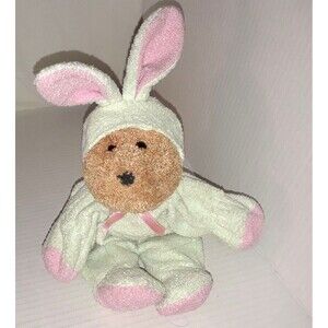 Galerie Bear Stuffed Animal Plush Wearing  Rabbit Suit Soft 10"